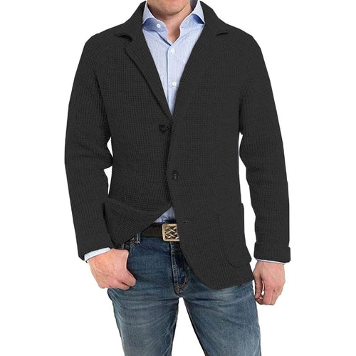Achim | Męski kardigan o eleganckim kroju, kardigan dopasowany | Erwnn | Jasnoszary