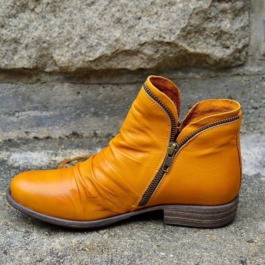 Amelia | Damskie ortopedyczne botki, wspierające buty z podeszwą żelową | Erwnn | Fioletowy