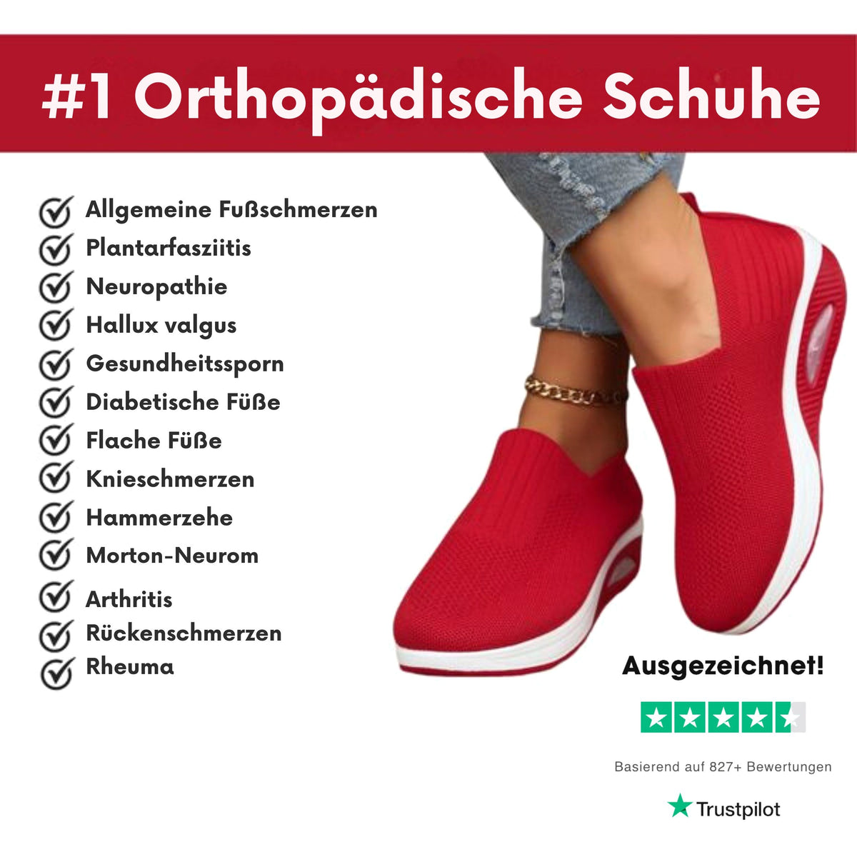 Amelie | Damskie buty wsuwane z amortyzacją, ortopedyczne buty komfortowe | Erwnn | Czarny