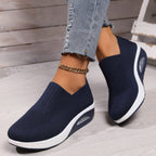 Amelie | Damskie buty wsuwane z amortyzacją, ortopedyczne buty komfortowe | Erwnn | Czarny