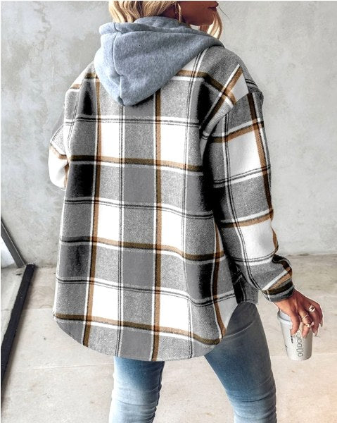 Anais | Damska bluza z kapturem ze ściągaczem, luźna bluza komfortowa | Erwnn | Zielony