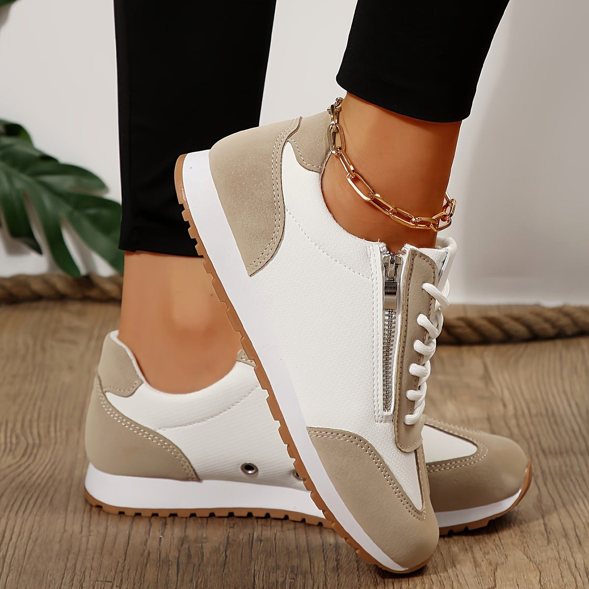 Beatrice | Damskie ortopedyczne buty trekkingowe, wspierające buty wsuwane | Erwnn | Beżowy