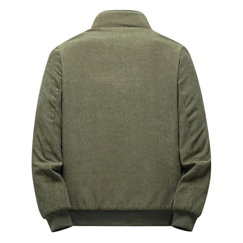 Blake | Męska kurtka, sztruksowa faktura, ciepły model | Erwnn | Khaki