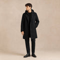 Brody | Męska parka, z kapturem, wodoodporny model | Erwnn | Czarny