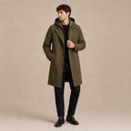 Brody | Męska parka, z kapturem, wodoodporny model | Erwnn | Czarny