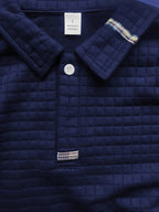 Bruno | Męska koszulka polo z charakterystycznym kołnierzykiem i suwakiem na rękawie, elegancka koszulka polo | Erwnn | Niebieski