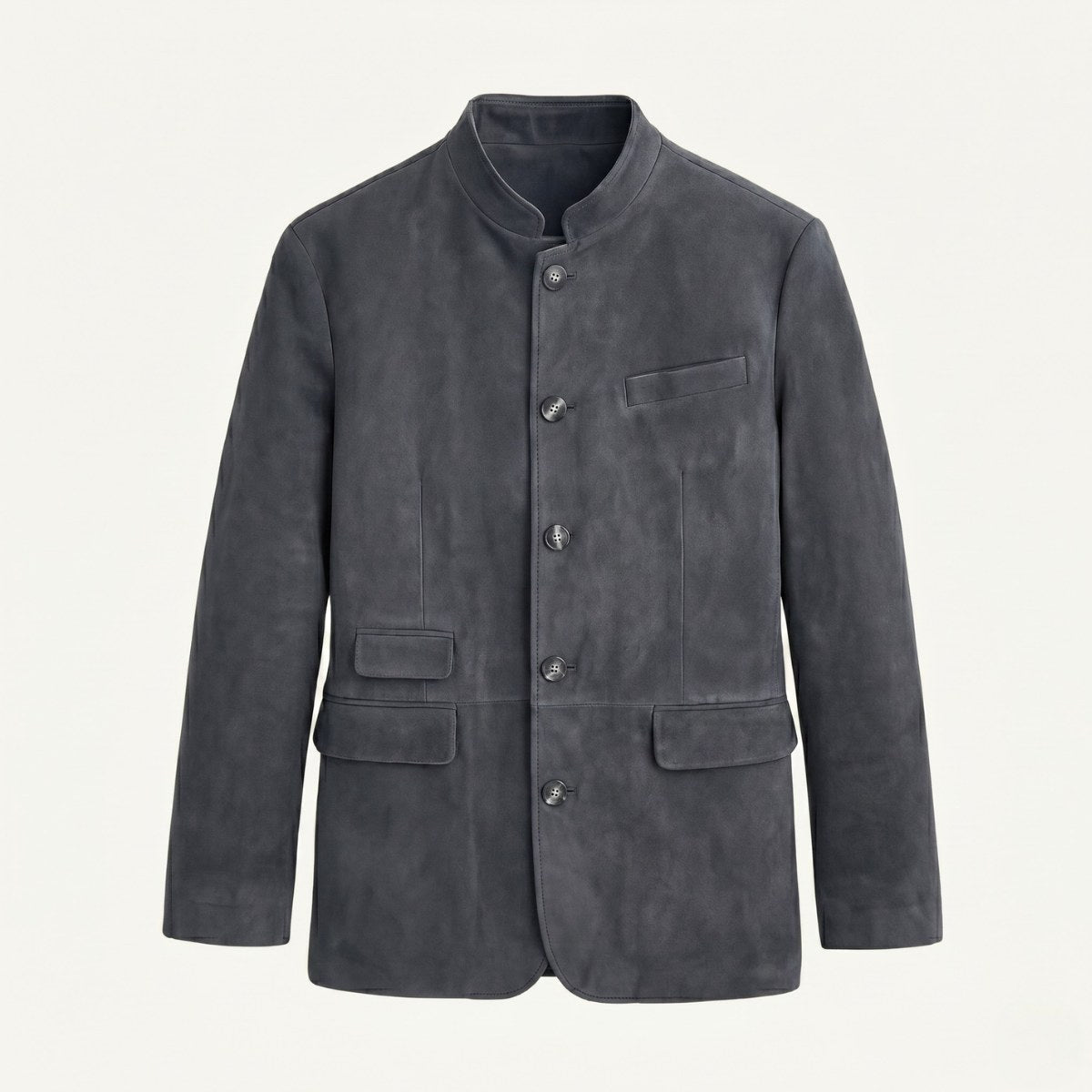 Clayton | Męska marynarka, wykończenie w stylu skóry, wykończenie w stylu zamszu | Erwnn | Khaki