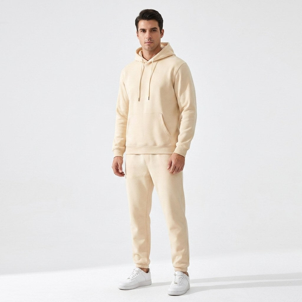 Kordian | Męski zestaw domowy (loungewear) z kapturem, wygodny komplet dwuczęściowy | Erwnn