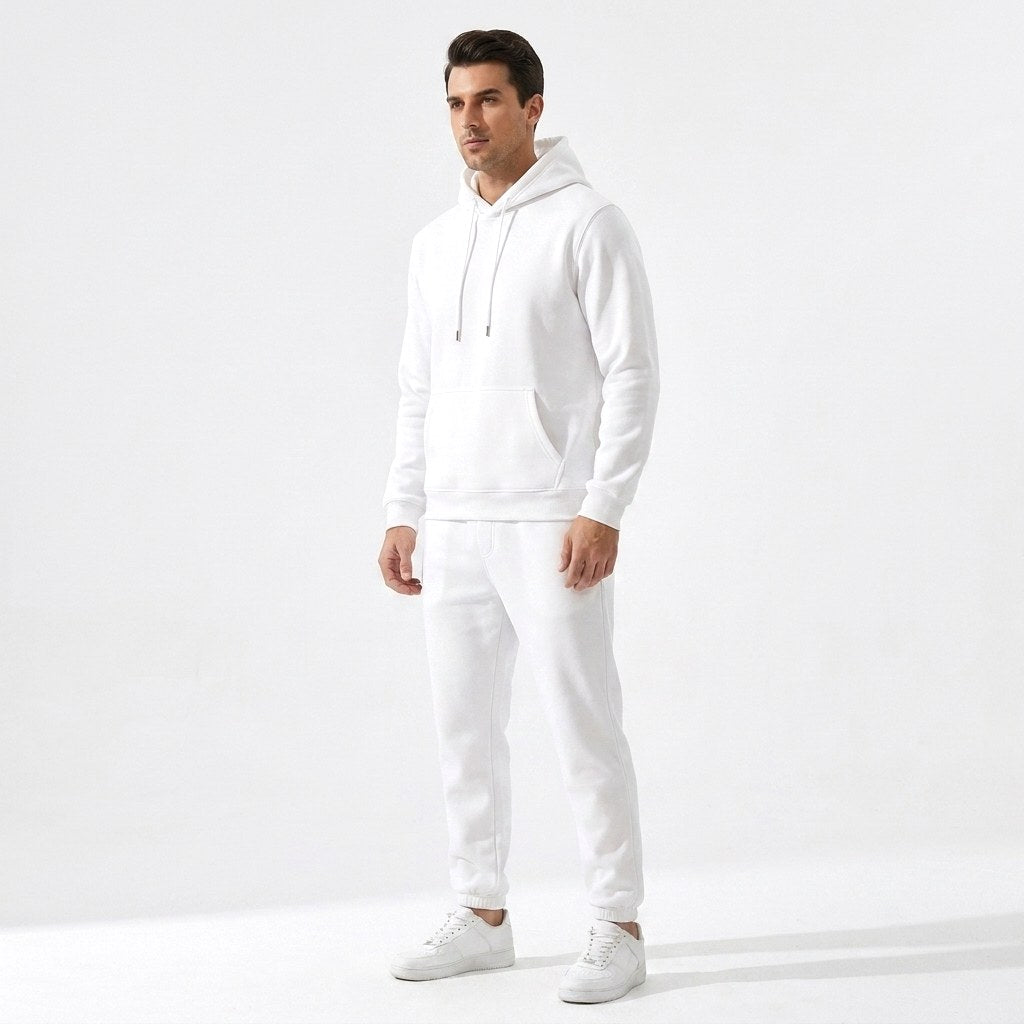 Kordian | Męski zestaw domowy (loungewear) z kapturem, wygodny komplet dwuczęściowy | Erwnn