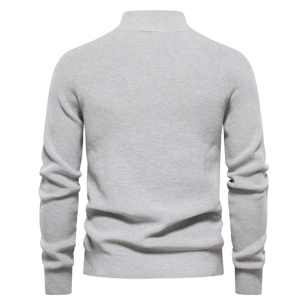 Colin | Męski miękki sweter z mieszanki bawełny, ponadczasowy sweter jesienny | Erwnn | Beżowy