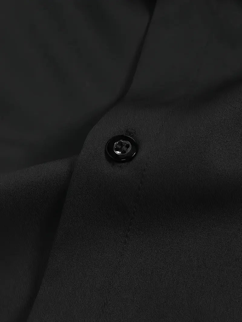 Edward | Męska koszula z długim rękawem, przewiewna, elegancka koszula o wąskim kroju | Erwnn | Bordowy