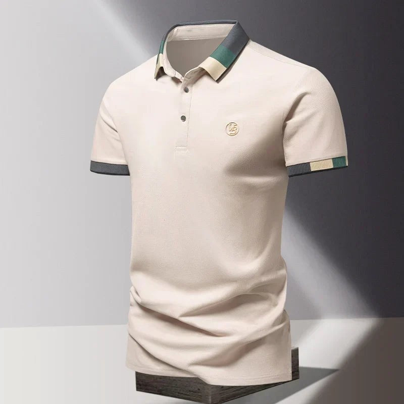 Filip | Męska koszulka polo z kontrastowym kołnierzykiem w stylu elegancko-codziennym | Erwnn