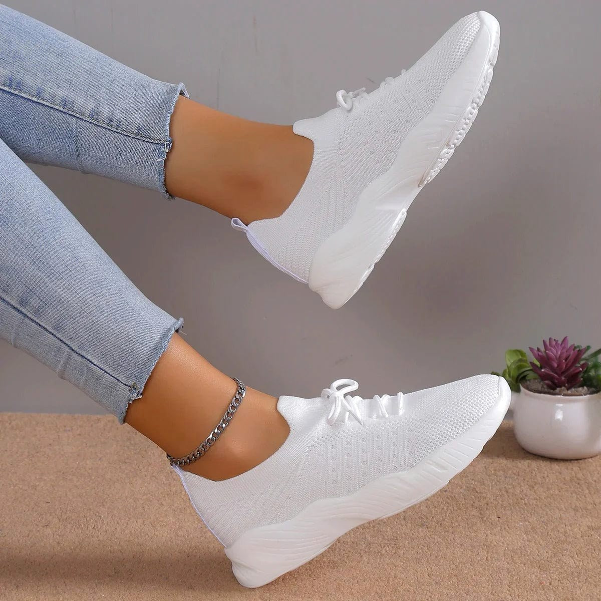 Esme | Damskie ortopedyczne buty wsuwane | Erwnn | Błękitny