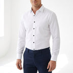 Patryk | Męska koszula biznesowa z dodatkiem elastycznych włókien, niegniotący się model w stylu elegancko-codziennym | Erwnn