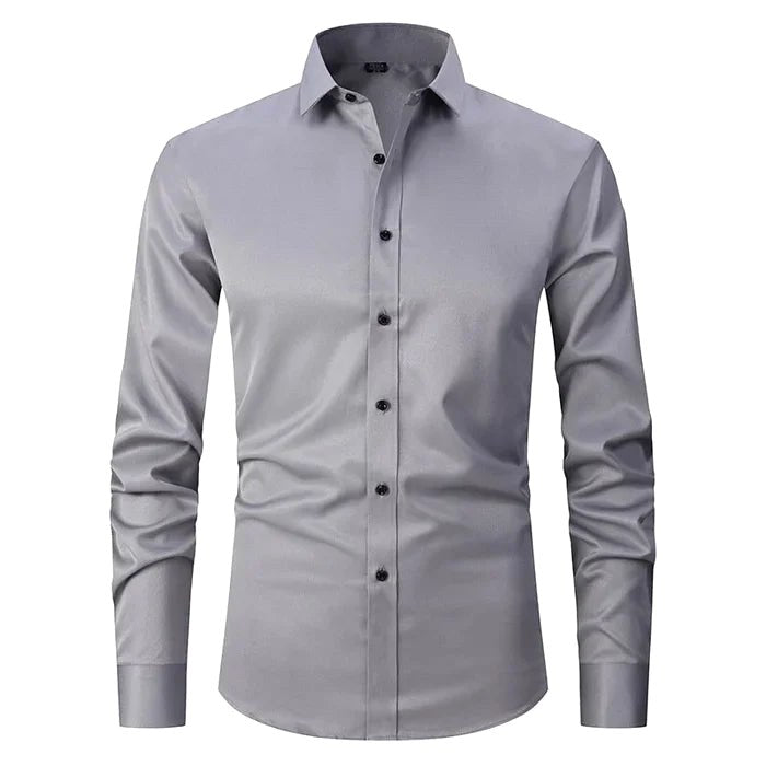 Patryk | Męska koszula biznesowa z dodatkiem elastycznych włókien, niegniotący się model w stylu elegancko-codziennym | Erwnn