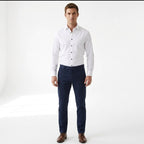 Patryk | Męska koszula biznesowa z dodatkiem elastycznych włókien, niegniotący się model w stylu elegancko-codziennym | Erwnn