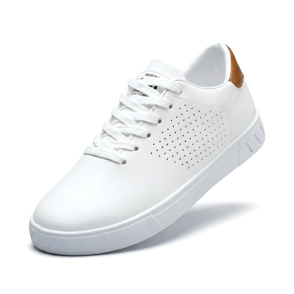 Nataniel | Męskie buty sportowe z perforowanej skóry, oddychające obuwie w stylu elegancko-codziennym | Erwnn