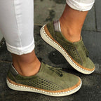 Giselle | Damskie ortopedyczne buty wsuwane, przewiewne buty komfortowe | Erwnn | Zielony