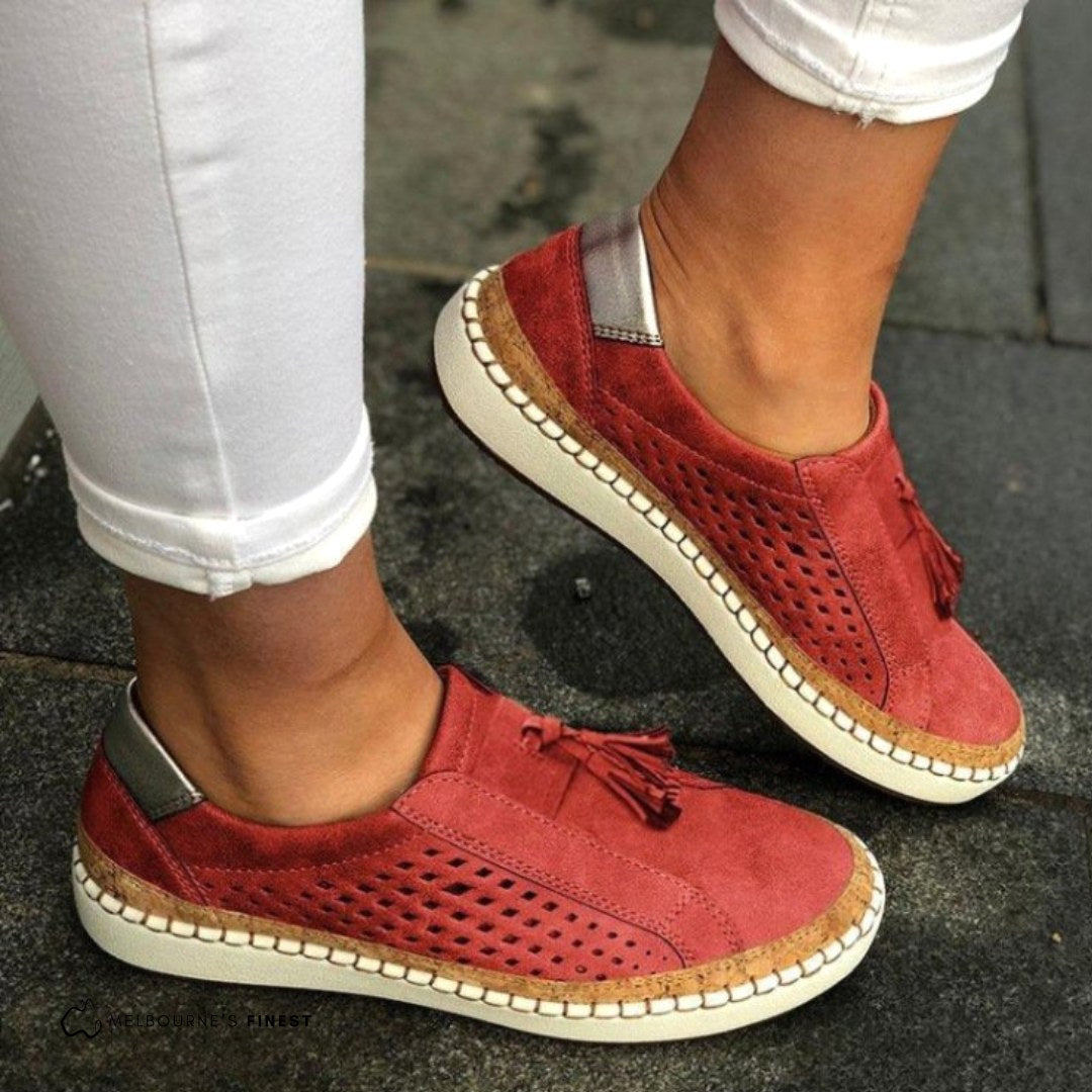Giselle | Damskie ortopedyczne buty wsuwane, przewiewne buty komfortowe | Erwnn | Zielony