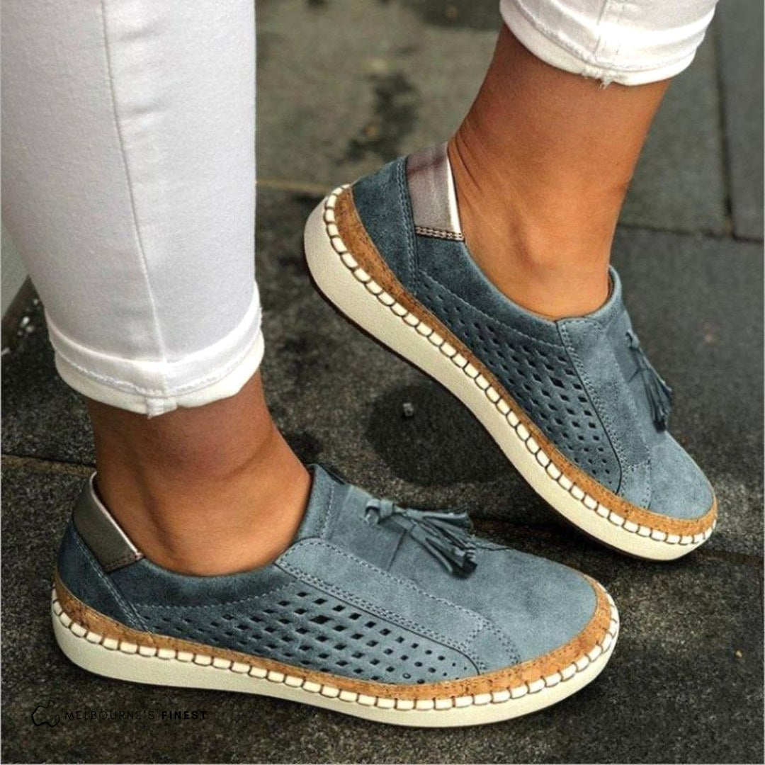 Giselle | Damskie ortopedyczne buty wsuwane, przewiewne buty komfortowe | Erwnn | Zielony