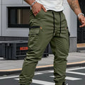 Gregor | Męskie spodnie dresowe ze zwężanymi nogawkami cargo z dodatkiem elastycznych włókien, nowoczesne spodnie codzienne | Erwnn | Zielony