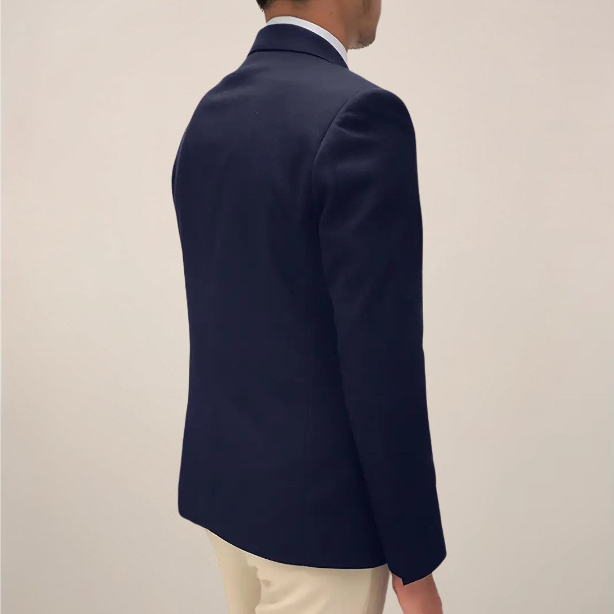 Harrison | Męski dopasowany blezer, elegancki strukturalny blezer garniturowy | Erwnn | Granatowy