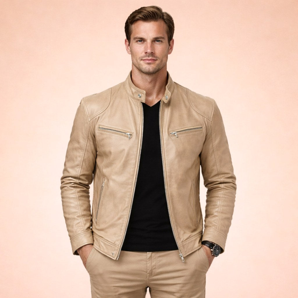 Henrik | Męska kurtka o nowoczesnym designie, elegancka kurtka na każdą okazję | Erwnn | Bordowy