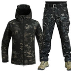 Andrzej | Męski zestaw outdoorowy: kurtka softshell z kapturem i spodnie taktyczne | Erwnn