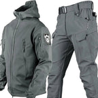 Andrzej | Męski zestaw outdoorowy: kurtka softshell z kapturem i spodnie taktyczne | Erwnn