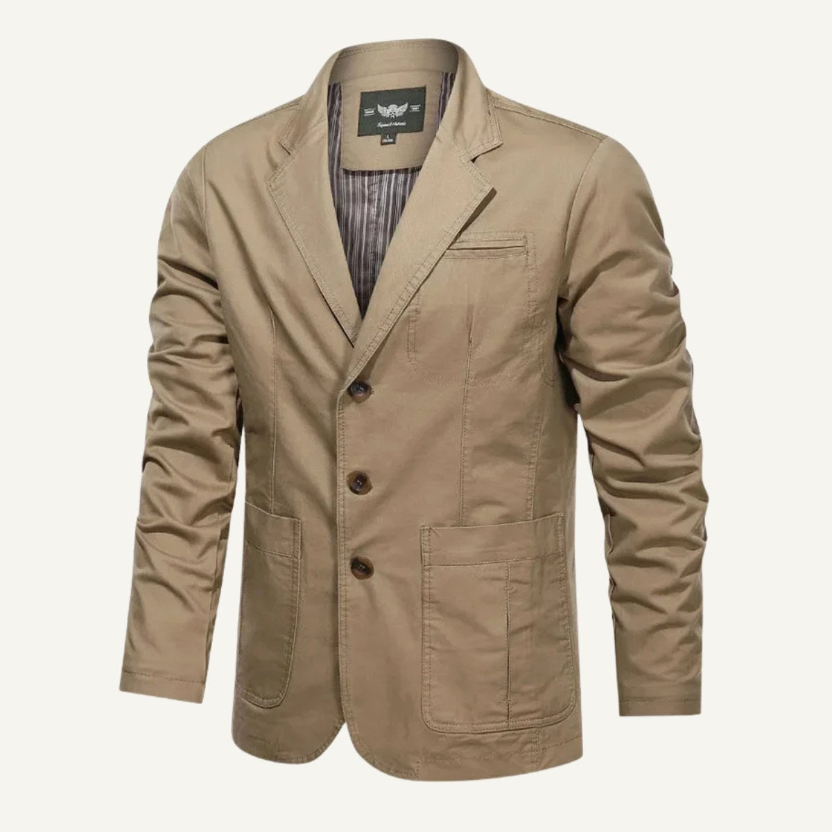 Holden | Męska kurtka, dopasowany krój, na co dzień | Erwnn | Khaki