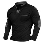Jens | Męski sweter z dekoltem w serek, elegancki sweter z dzianiny | Erwnn | Brązowy