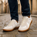 Julian | Męskie buty sznurowane z antypoślizgową podeszwą, klasyczne buty sportowe sznurowane | Erwnn | Brązowy
