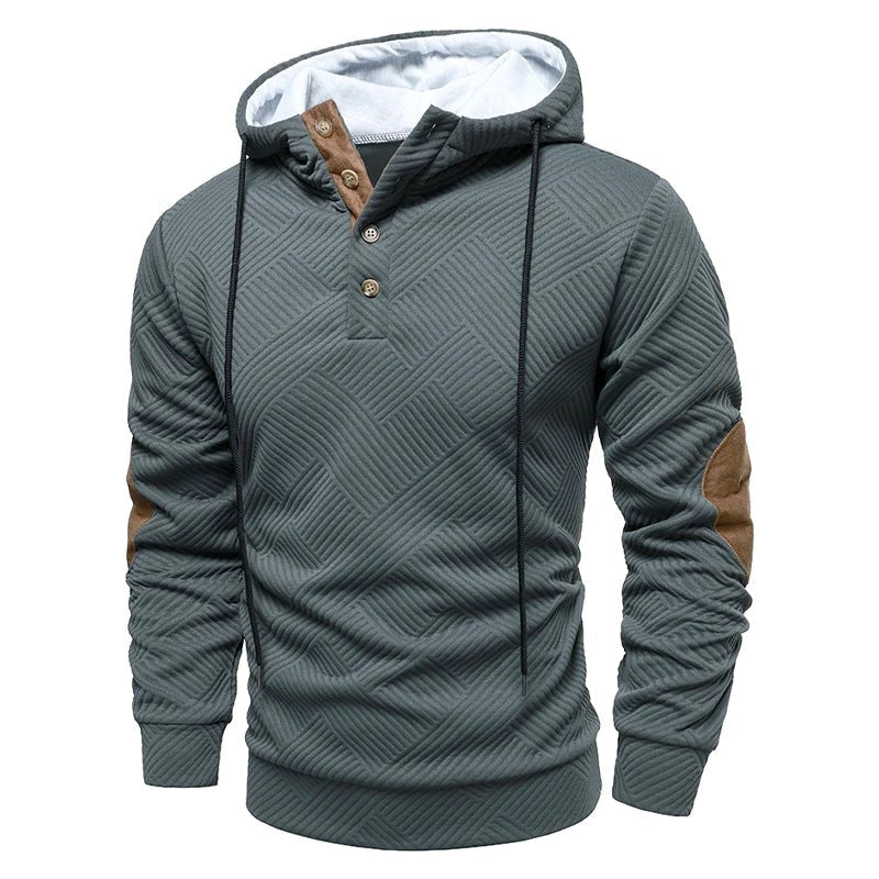 Konrad | Męski sweter o strukturalnym splocie, elegancki sweter męski | Erwnn | Szary