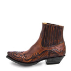 Lucas | Męskie kowbojki w stylu retro z haftem, buty kowbojskie | Erwnn | Czarny