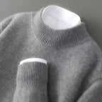 Malcolm | Męski sweter kaszmirowy, lekki sweter dziany | Erwnn | Beżowy