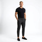 Marek | Męskie spodnie w kratę windowpane, eleganckie spodnie biznesowe | Erwnn