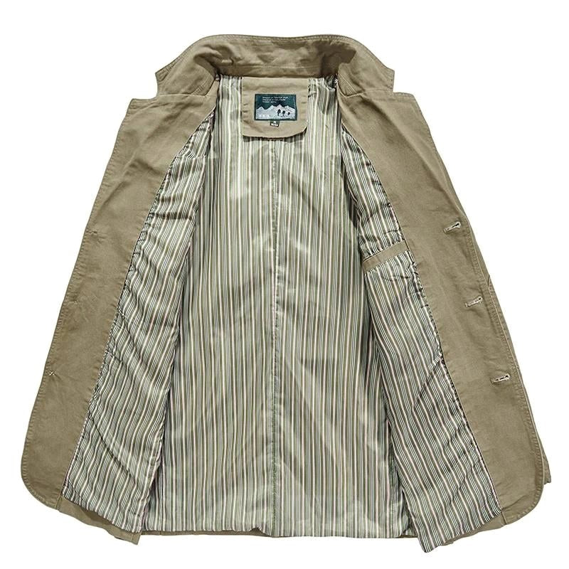 Neil | Męski swobodny, lekki blezer, elegancki blezer o dopasowanym kroju | Erwnn | Khaki
