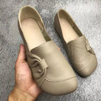 Nicole | Damskie wspierające buty skórzane, skórzane buty wsuwane | Erwnn | Czarny