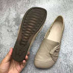 Nicole | Damskie wspierające buty skórzane, skórzane buty wsuwane | Erwnn | Czarny