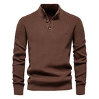 Oliver | Męski sweter bawełniany o klasycznym kroju, elegancki męski sweter | Erwnn | Khaki