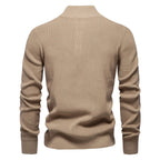 Oliver | Męski sweter bawełniany o klasycznym kroju, elegancki męski sweter | Erwnn | Jasnoszary