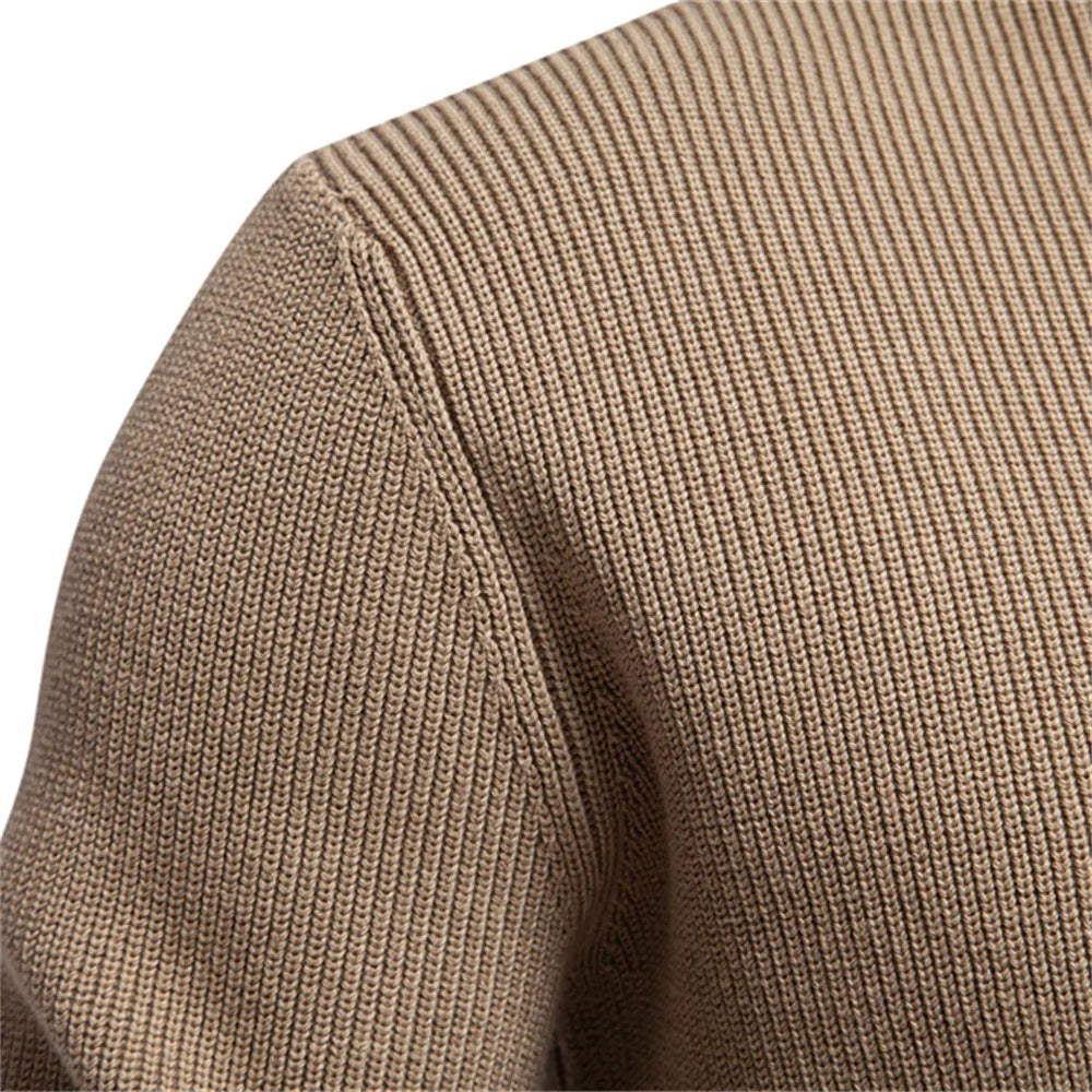Oliver | Męski sweter bawełniany o klasycznym kroju, elegancki męski sweter | Erwnn | Jasnoszary