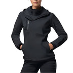 Patricia | Damska wodoodporna kurtka softshell, wiatroszczelny płaszcz sportowy | Erwnn | Czarny