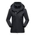 Patricia | Damska wodoodporna kurtka softshell, wiatroszczelny płaszcz sportowy | Erwnn | Czarny