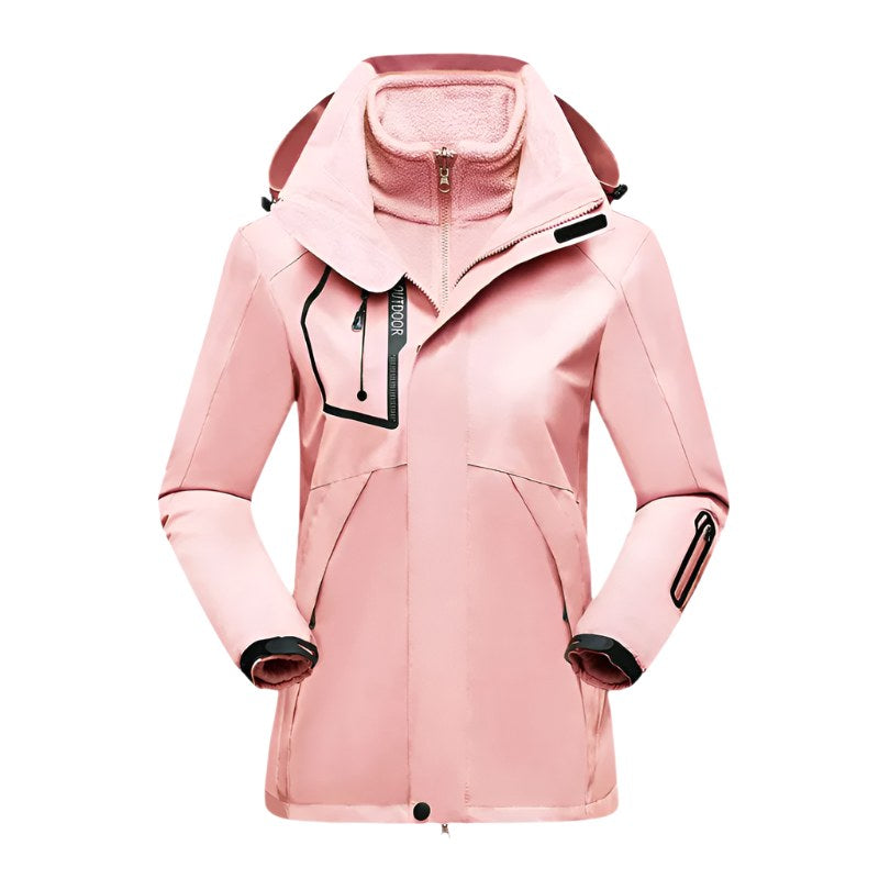 Patricia | Damska wodoodporna kurtka softshell, wiatroszczelny płaszcz sportowy | Erwnn | Czarny