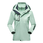 Patricia | Damska wodoodporna kurtka softshell, wiatroszczelny płaszcz sportowy | Erwnn | Czarny