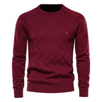 Patrick | Klasyczny męski sweter bawełniany, elegancki sweter codzienny | Erwnn | Khaki