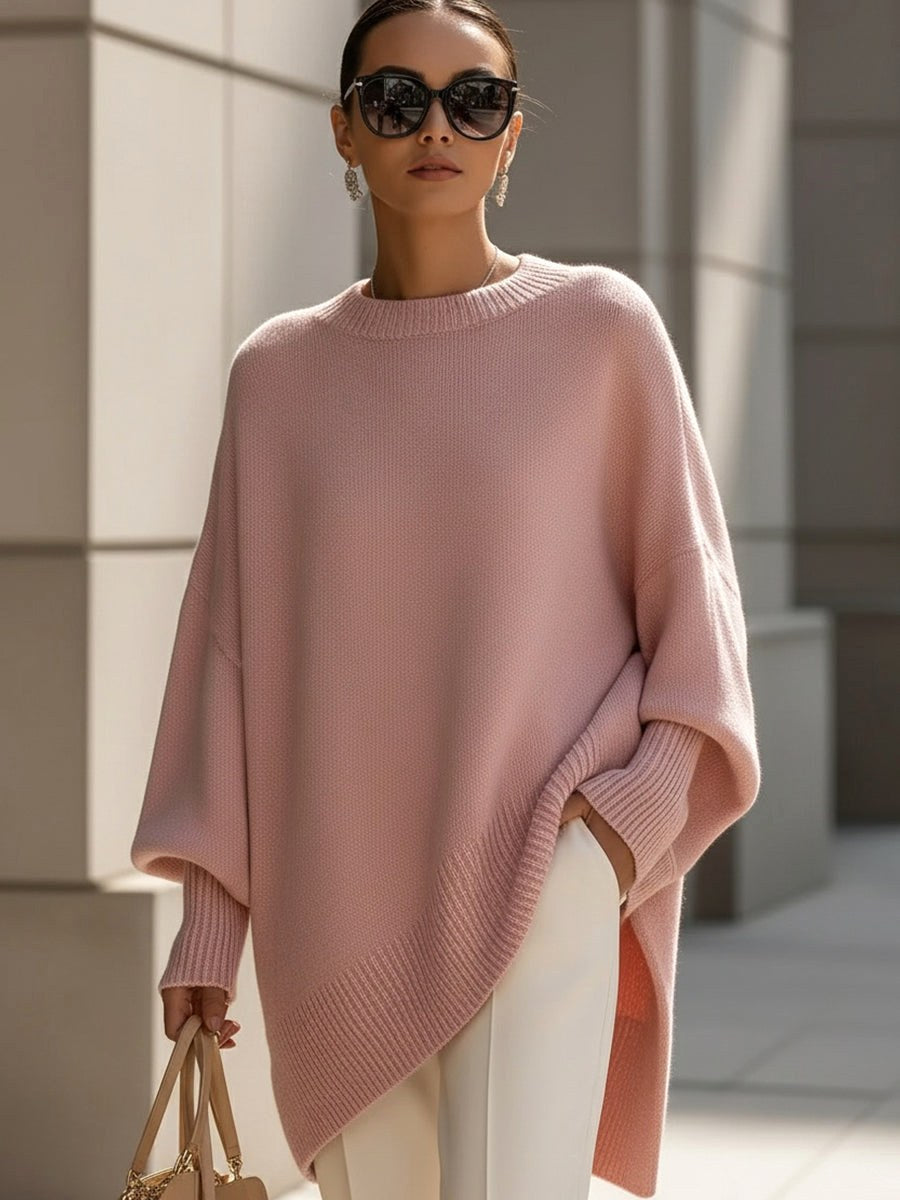 Rosalie | Damski luźny sweter, sweter z miękkim splotem | Erwnn | Czarny