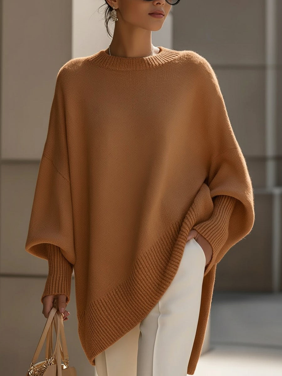 Rosalie | Damski luźny sweter, sweter z miękkim splotem | Erwnn | Szary