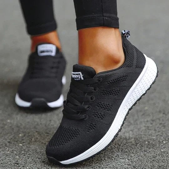 Rose | Damskie ortopedyczne buty sportowe ze wspierającą podeszwą, wygodne buty sportowe trekkingowe | Erwnn | Biały